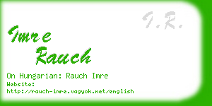 imre rauch business card